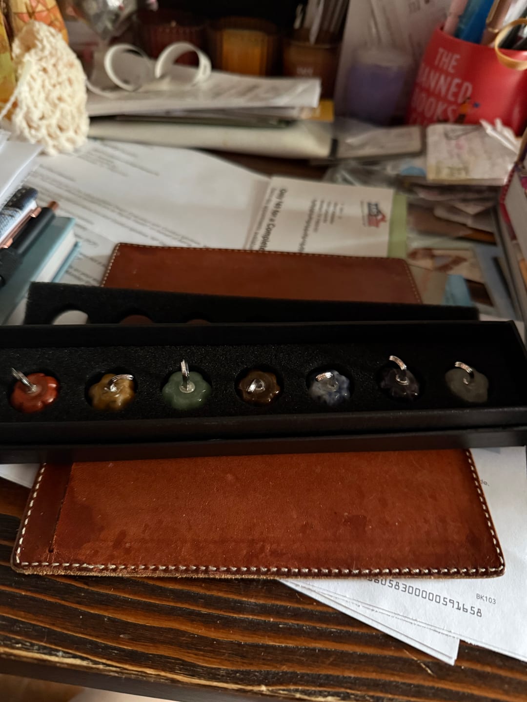 Customer photo review of Chakra Mini Pumpkin Set – 7 Stones for Halloween Balance & Protection
