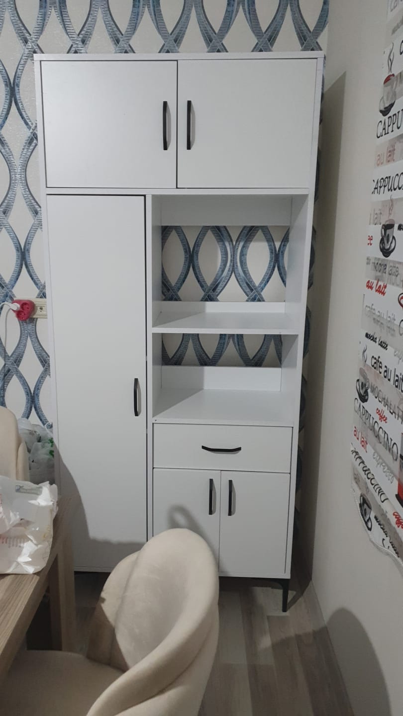 Customer photo review of Rani JE165 Çok Amaçlı Dolap 5 Kapaklı 1 Çekmeceli Kiler Mutfak Dolabı Beyaz