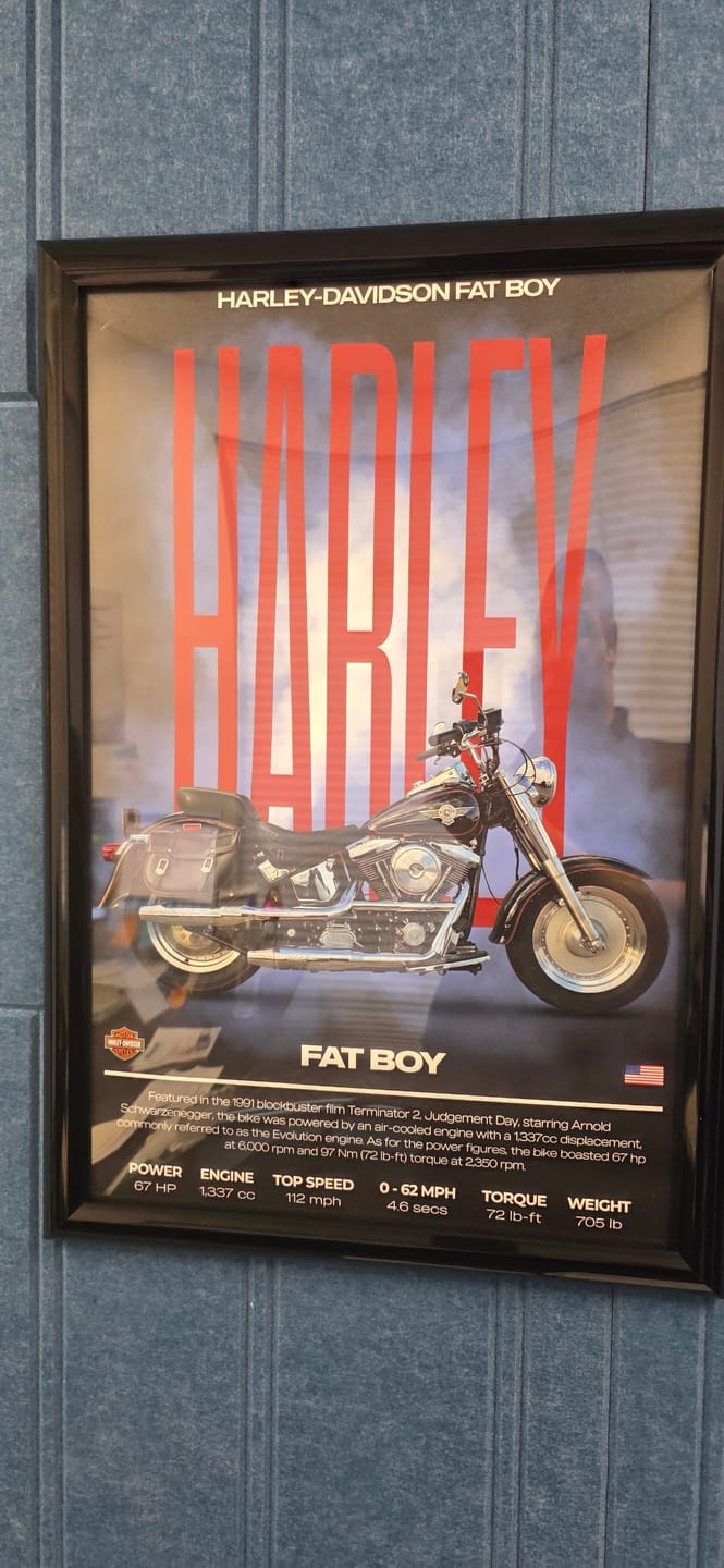 Customer photo review of Modern Custom Motorcycle Poster