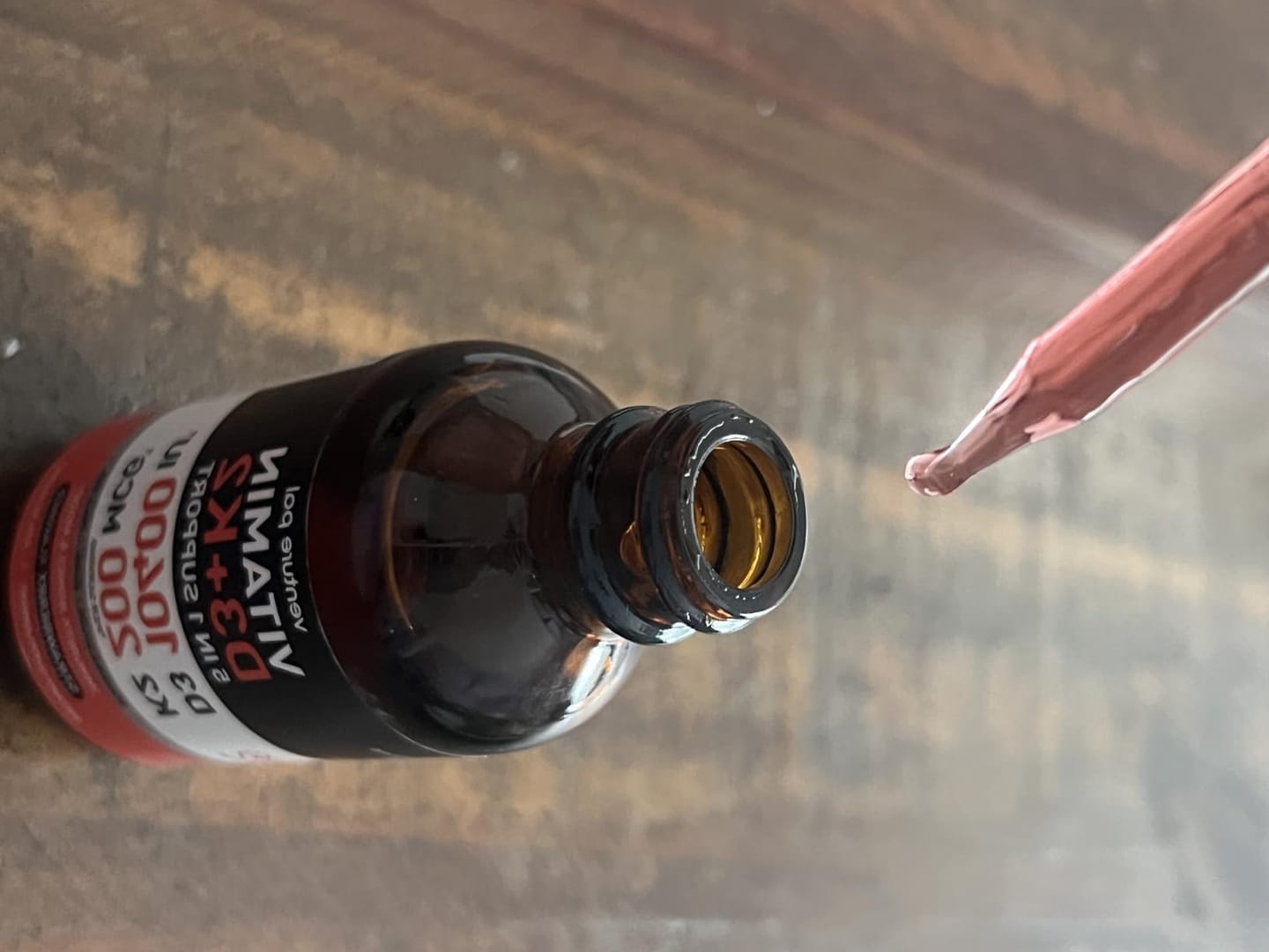 Customer photo review of Vitamin D3 10000 IU Plus K2 (MK-7) - Strawberry Flavor - 200 mcg Liquid Drops