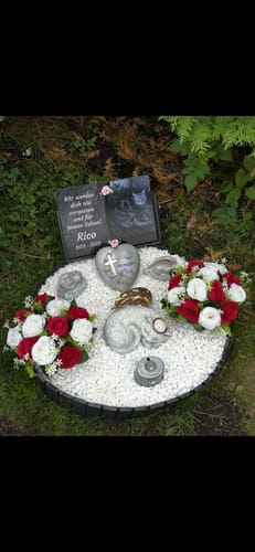 Customer photo review of Katzen Gedenktafel mit Foto & Spruch (UV- & Wetterfest)