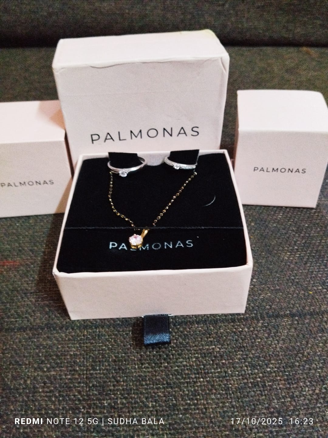 Customer photo review of Serenity Mangalsutra