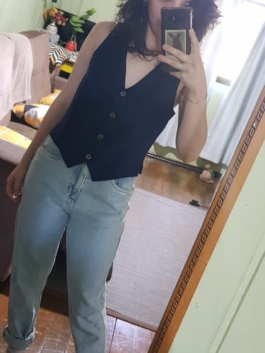 Camile K. review of Calça Jeans Mom Jequitibá Azul Claro image 1 out of 1