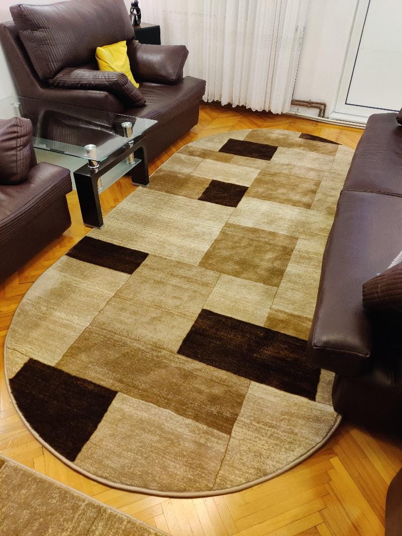 Customer photo review of Covor modern Firuze , bej/maro, oval