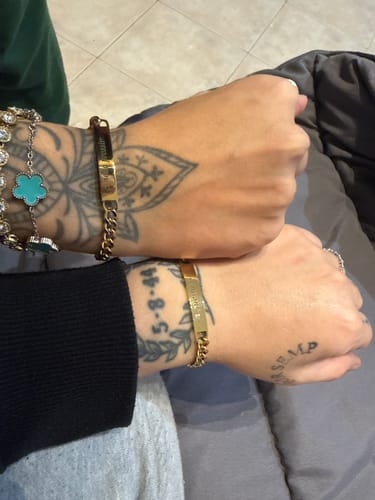 Customer photo review of Bracciali per Coppia Personalizzati con Incisione ✦ Unione Eterna