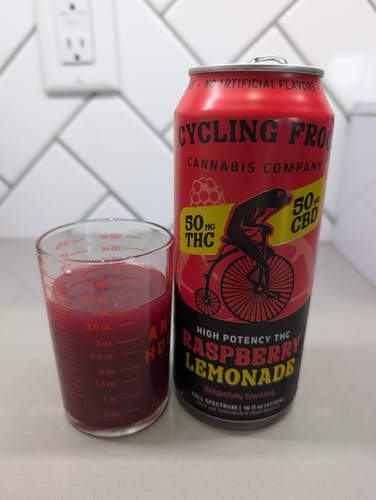 Customer photo review of Sparkling THC Raspberry Lemonade