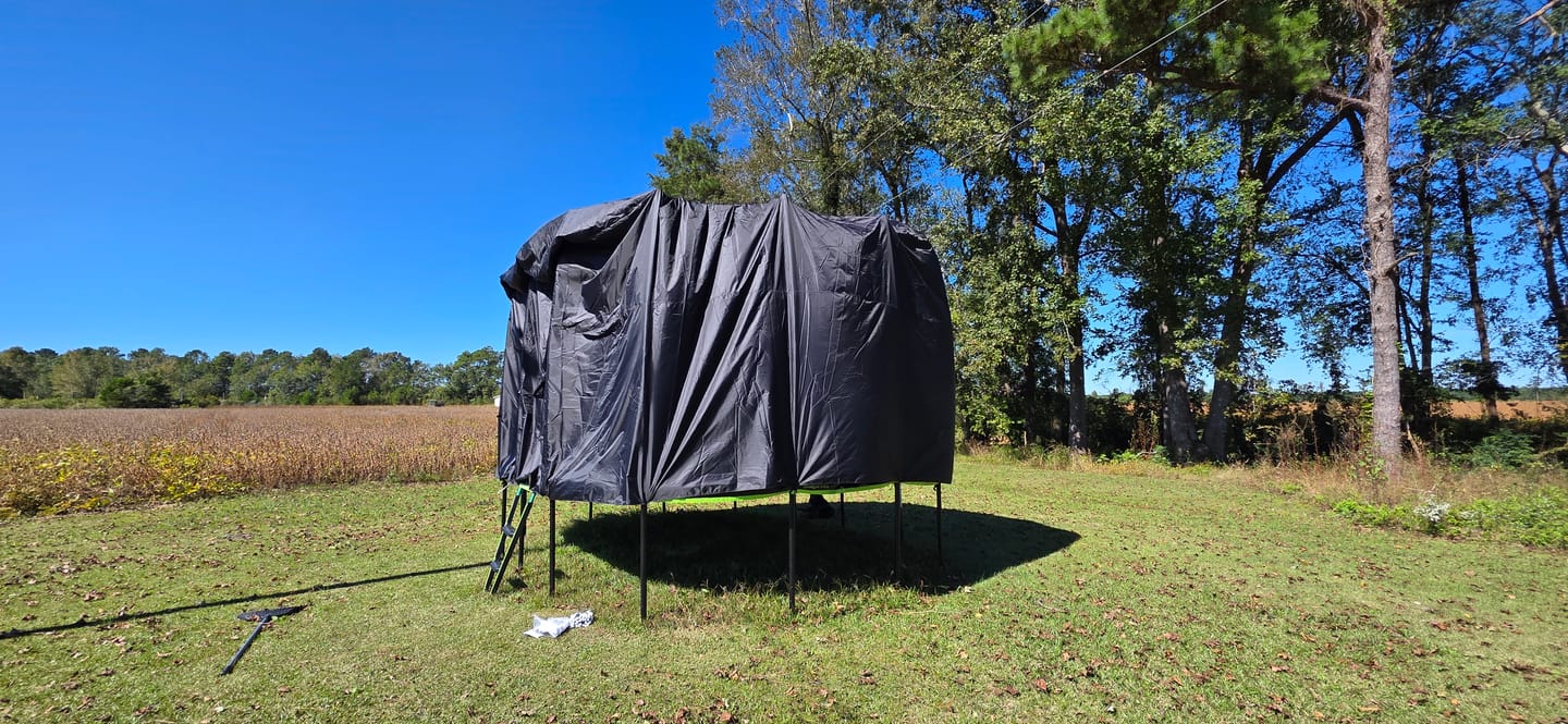 Customer photo review of Jumpfly Customizable Trampoline Tent
