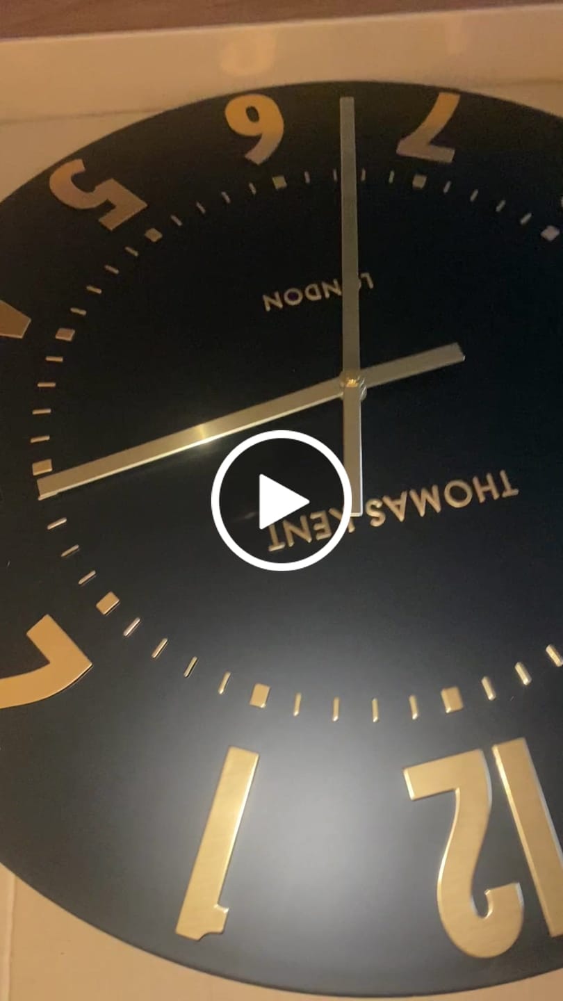 Customer video review of Thomas Kent London. Mulberry Wall Clock 20" (51cm) Noir
