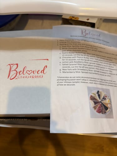 Customer photo review of Ultimate Cheesecake Sampler