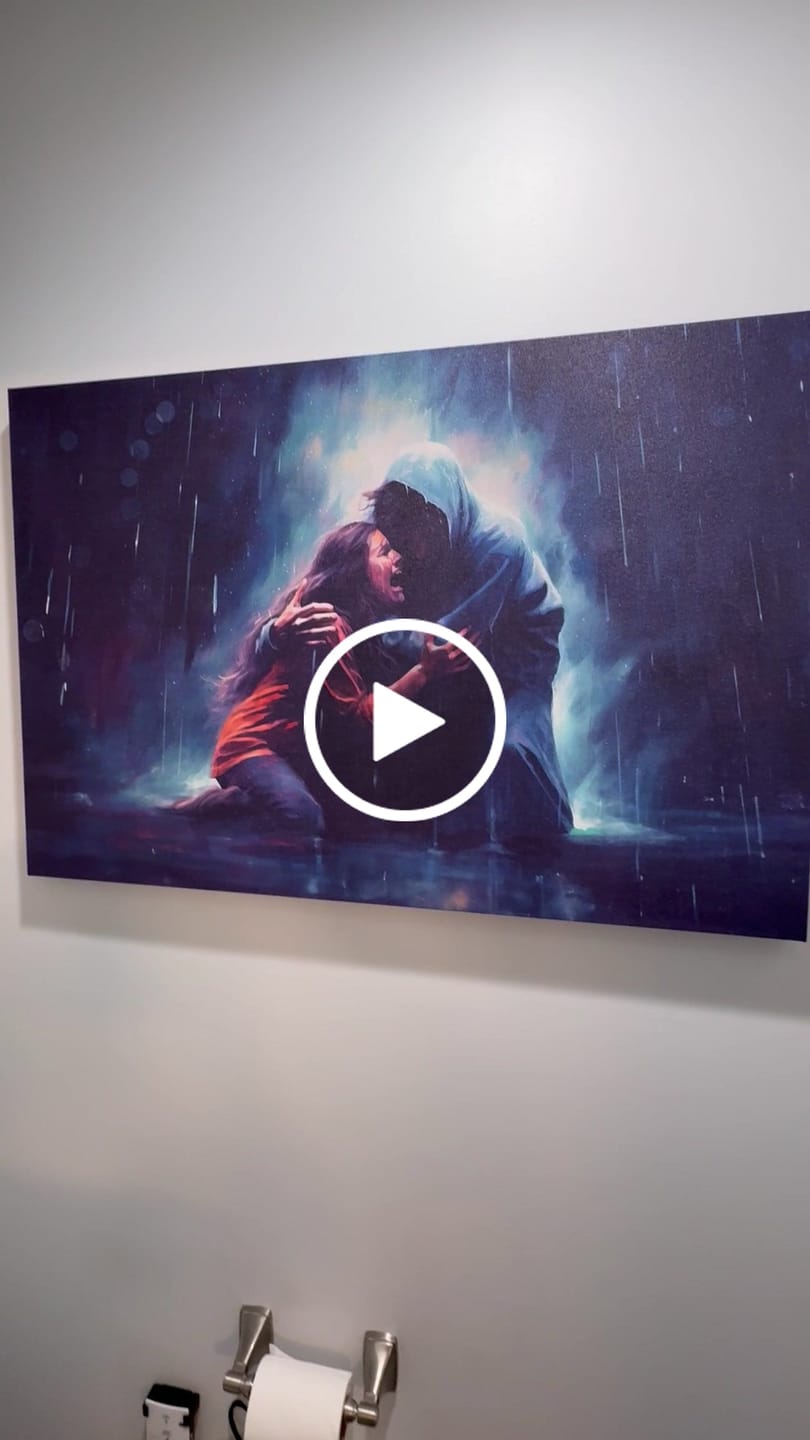 Customer video review of Christian Art: Jesus Holds A Woman In The Storm Wall Art Canvas