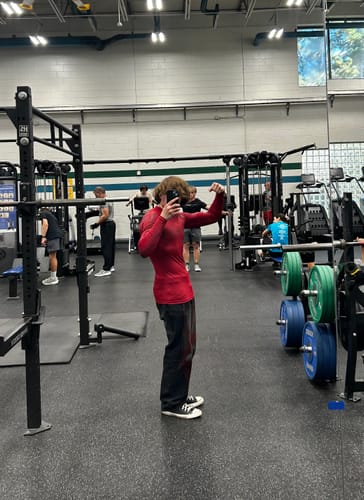 Customer photo review of Void Tech™ Soul Decay longsleeve Compression [CRIMSON RED]