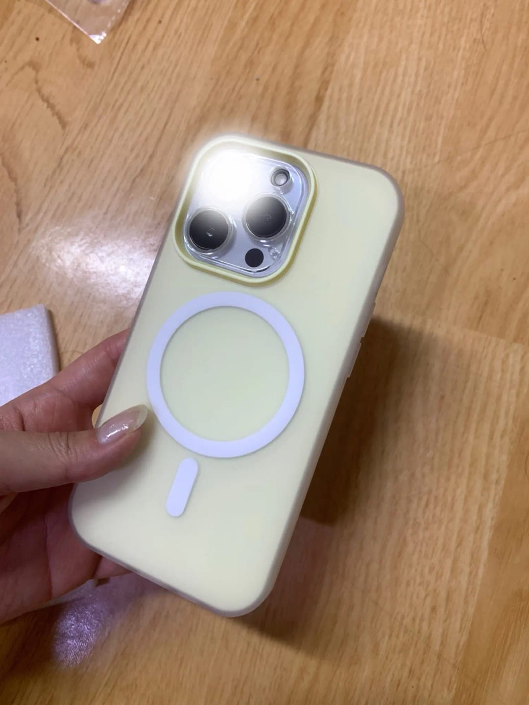 Customer photo review of LuxuryKase Magnetic Silicone Candy Case | Mag-Safe Compatible | Slim Protective Case | Lightweight & Flexible | Wireless Charging | Soft Matte Finish For iPhone