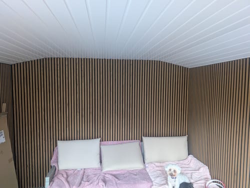 Customer photo review of Premium Acoustic Slatted Wall Panel (Multiple Colours)