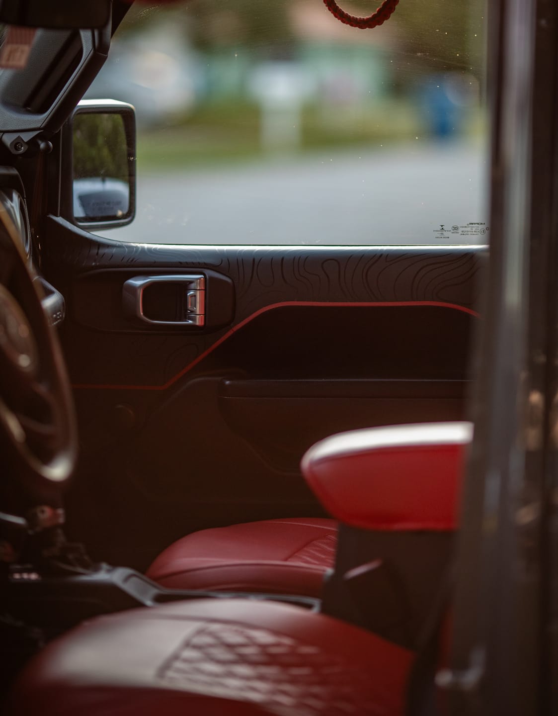 Customer photo review of 2018+ Wrangler JL Door Skins | Black Topo