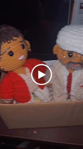Customer video review of Tranquil - Personalized Couple Crochet Dolls with Photo Card