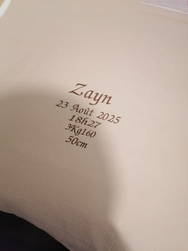 Customer photo review of Couverture Gaze de coton et Polaire