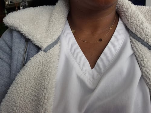 Customer photo review of Multi Clover Necklace