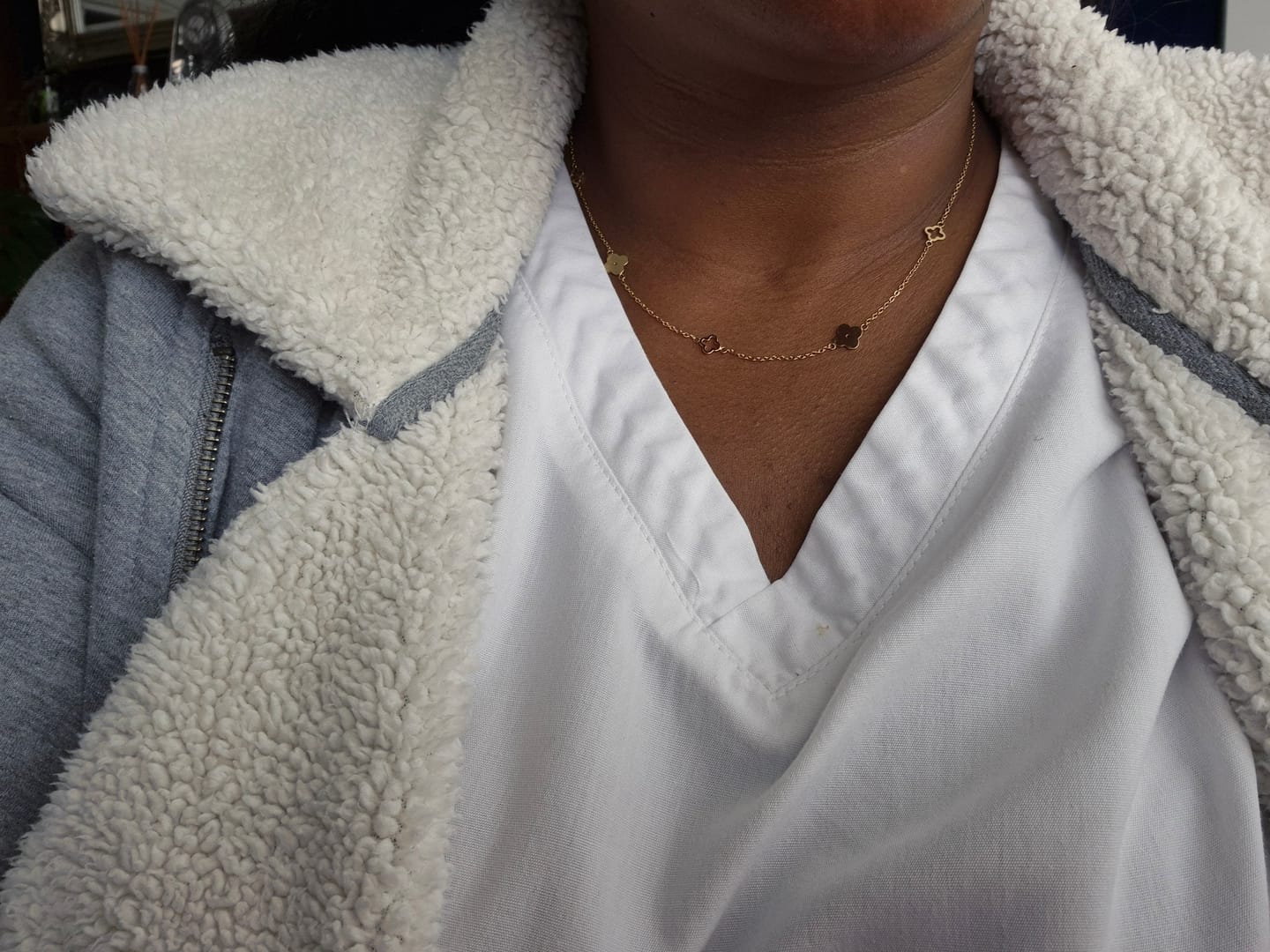 Customer photo review of Multi Clover Necklace