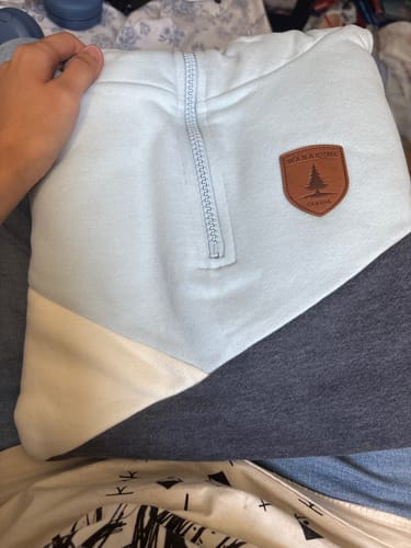 Customer photo review of Roxy Navy Mix Half-Zip Hoodie
