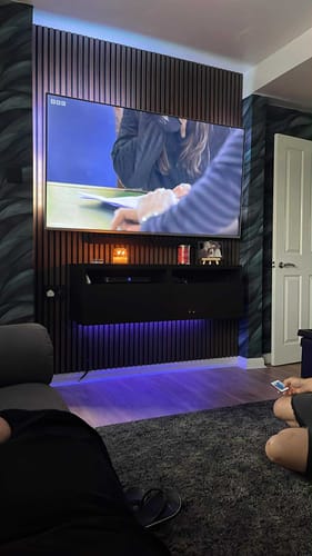 Customer photo review of Premium Acoustic Slatted Wall Panel (Multiple Colours)