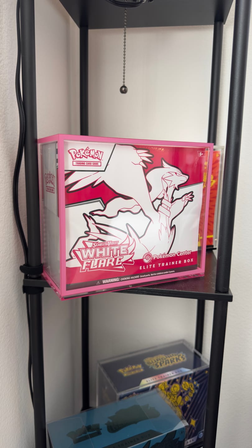 Customer photo review of Premium Colored Acrylic Pokemon Elite Trainer Box Case
