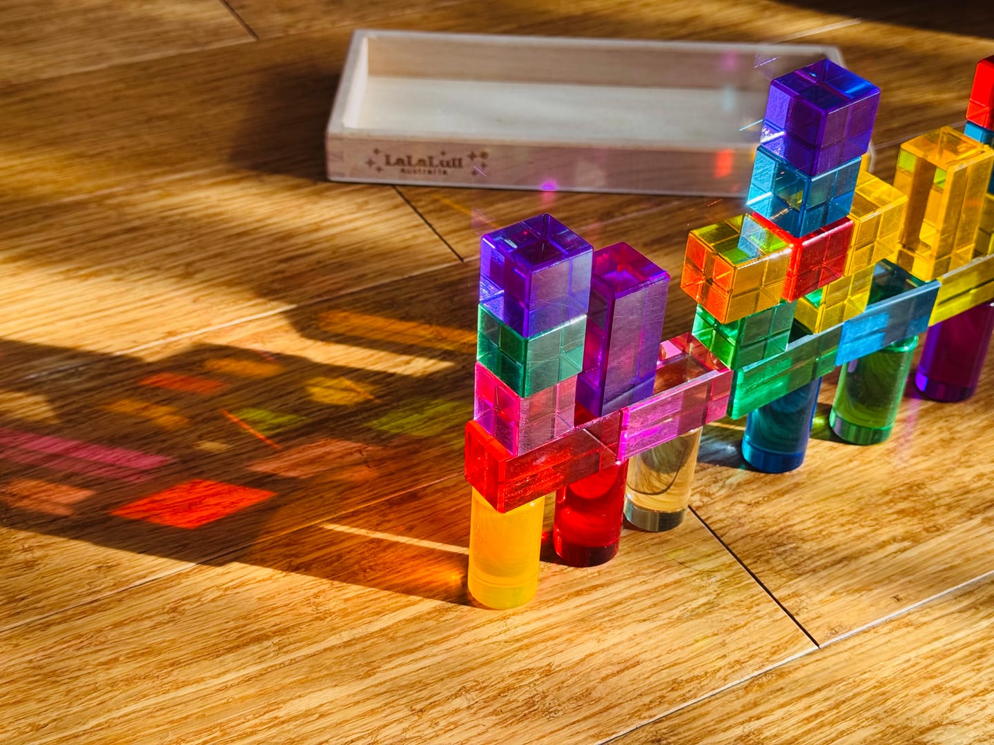 Customer photo review of LaLaLull Australia® Premium Lucite Bright Cubes and Blocks - 27 PCs
