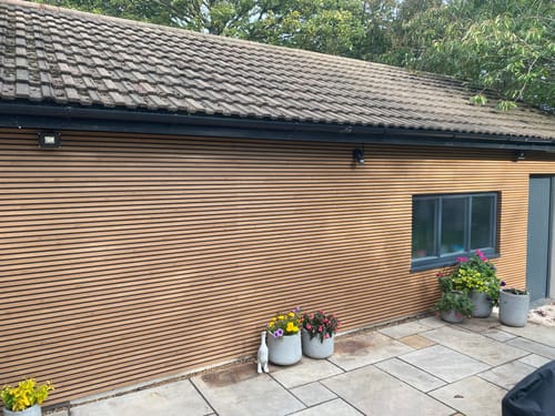 Customer photo review of Premium Acoustic Slatted Wall Panel (Multiple Colours)