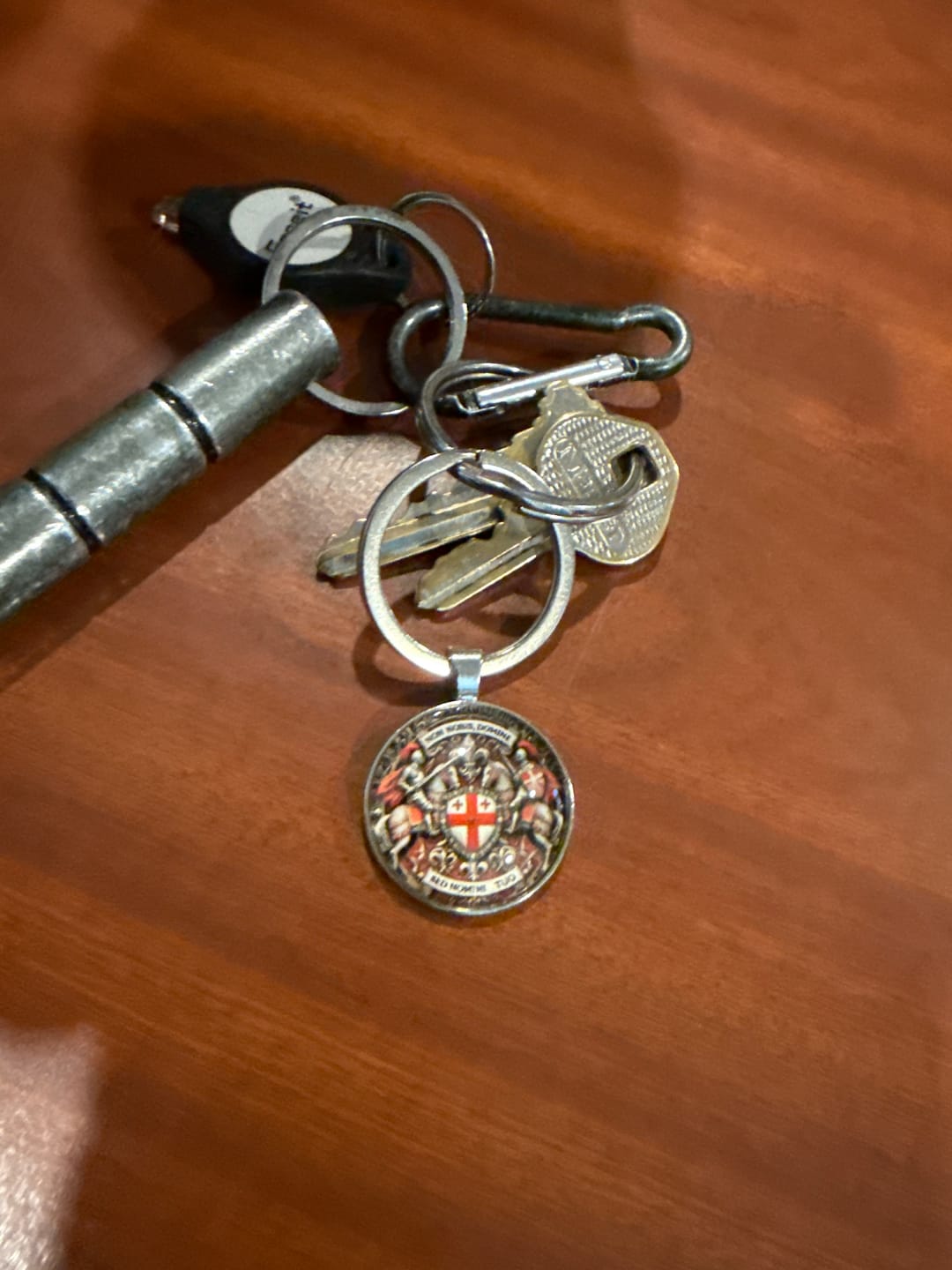 Customer photo review of Christianartworkshop Spiritual Companion Knights Templar Keychain: Faith-Filled Token of Chivalric Grace