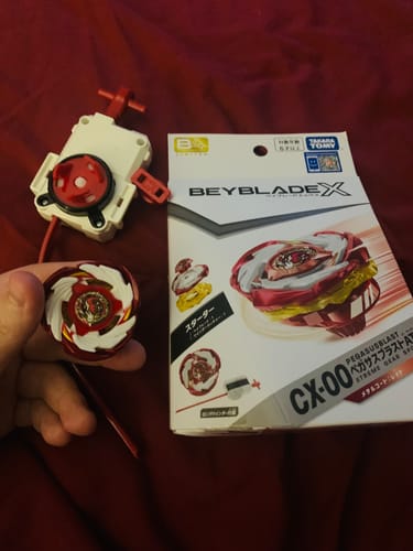 Customer photo review of Takara Tomy Beyblade X CX-00 Pegasus Blast ATr Starter - Metal Coat Red