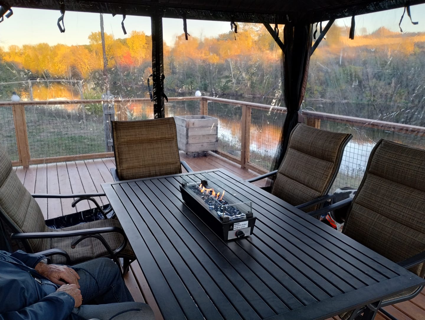 Customer photo review of Shade N' Shelters 12' x 14' Duncan Hardtop Gazebo - Clear View Siding with Hooks