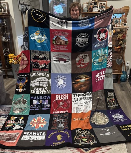 Customer photo review of Premium T Shirt Quilt