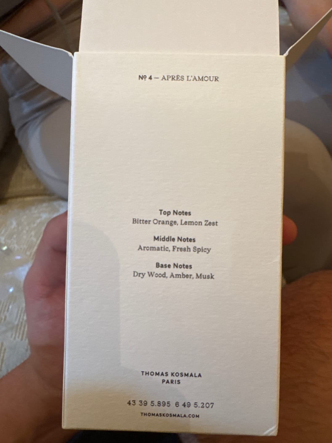 Customer photo review of Thomas Kosmala No. 4 Apres L amour Eau De Parfum 100ml