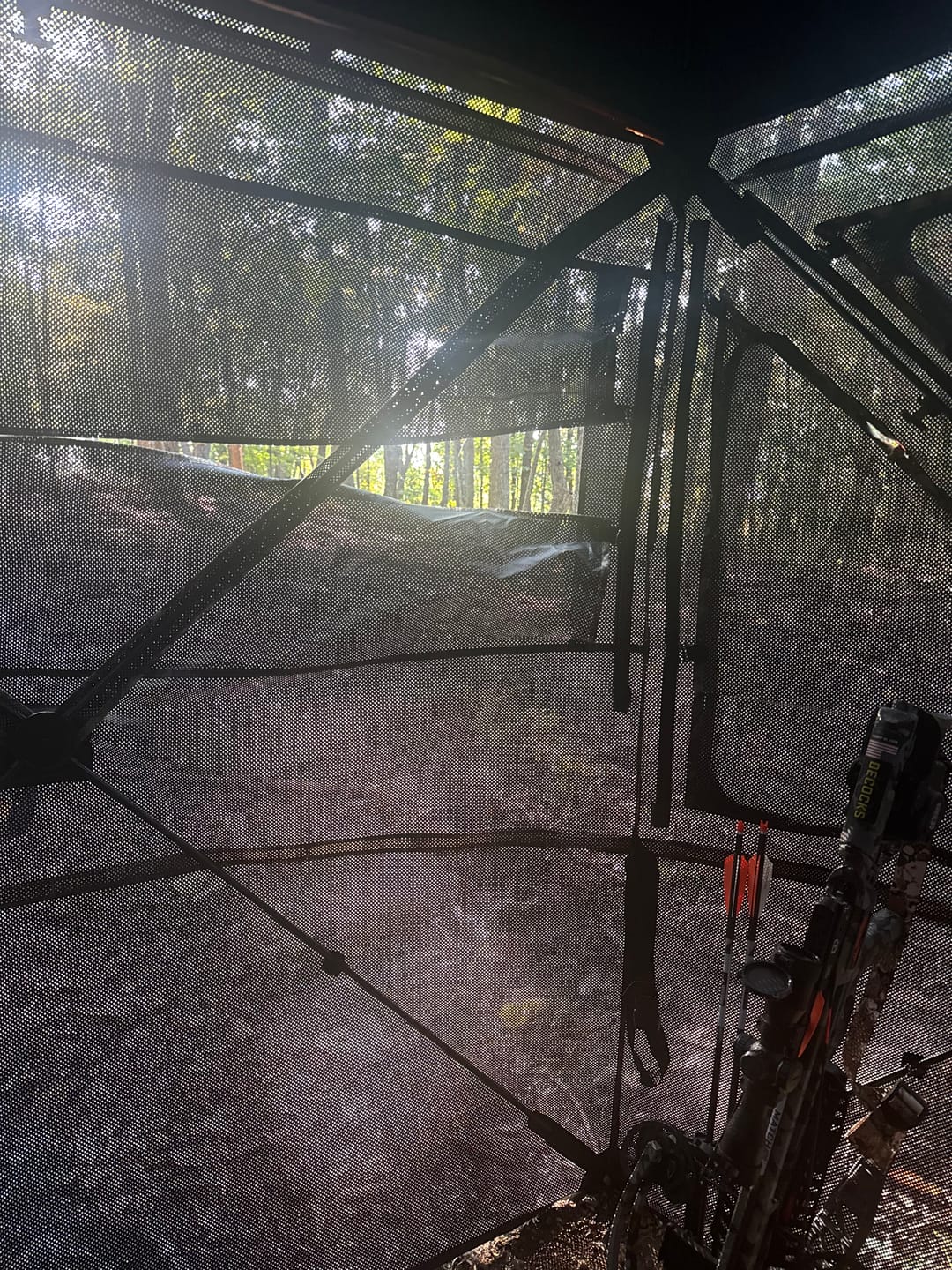 Customer photo review of Vis360 See Through Silent 4 Full Panels Deer Hunting Blind