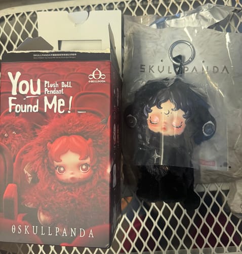 Customer photo review of SKULLPANDA You Found Me Series Plush Doll Pendant Pop Mart Blind Box