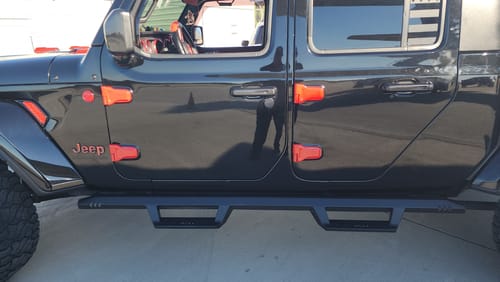 Customer photo review of COVER'D UP Door Hinge Covers (2/4 DOORS)