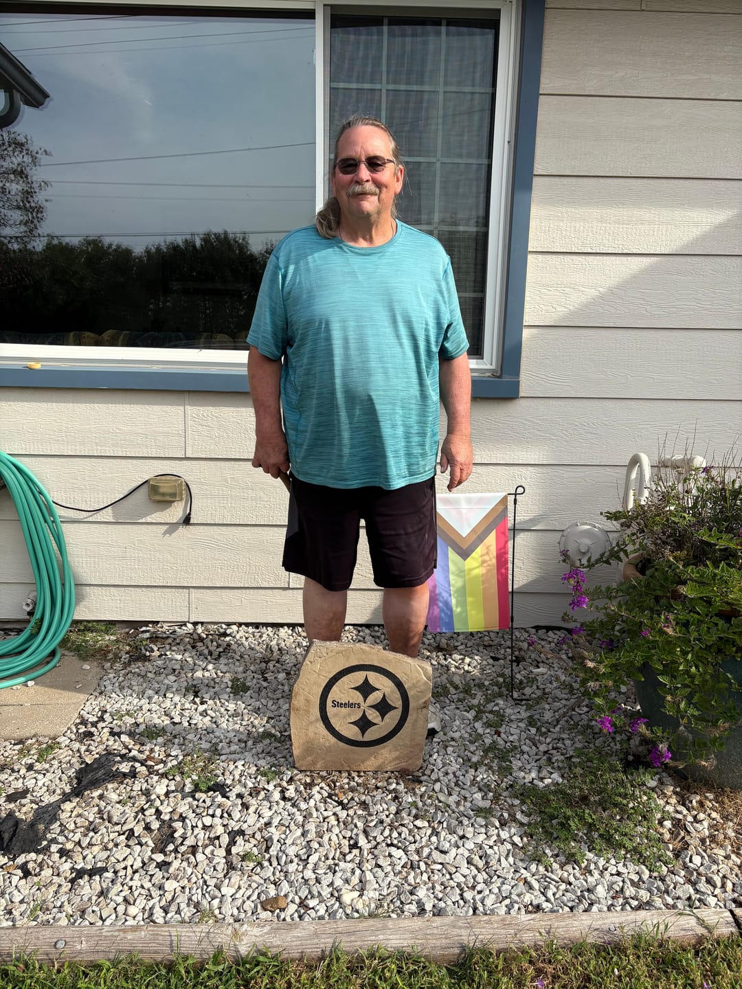 Customer photo review of Pittsburgh Steelers Design-A-Stone Landscape Art