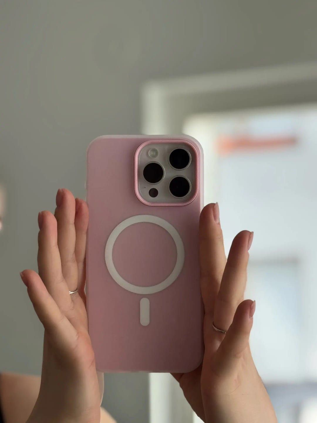 Customer photo review of LuxuryKase Magnetic Silicone Candy Case | Mag-Safe Compatible | Slim Protective Case | Lightweight & Flexible | Wireless Charging | Soft Matte Finish For iPhone