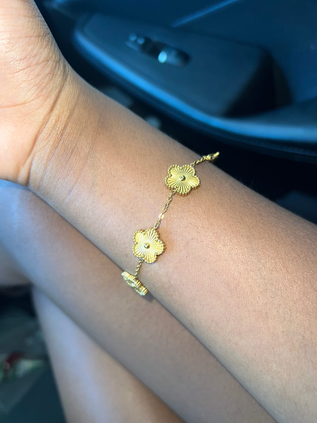 Customer photo review of Golden Clover Bracelet