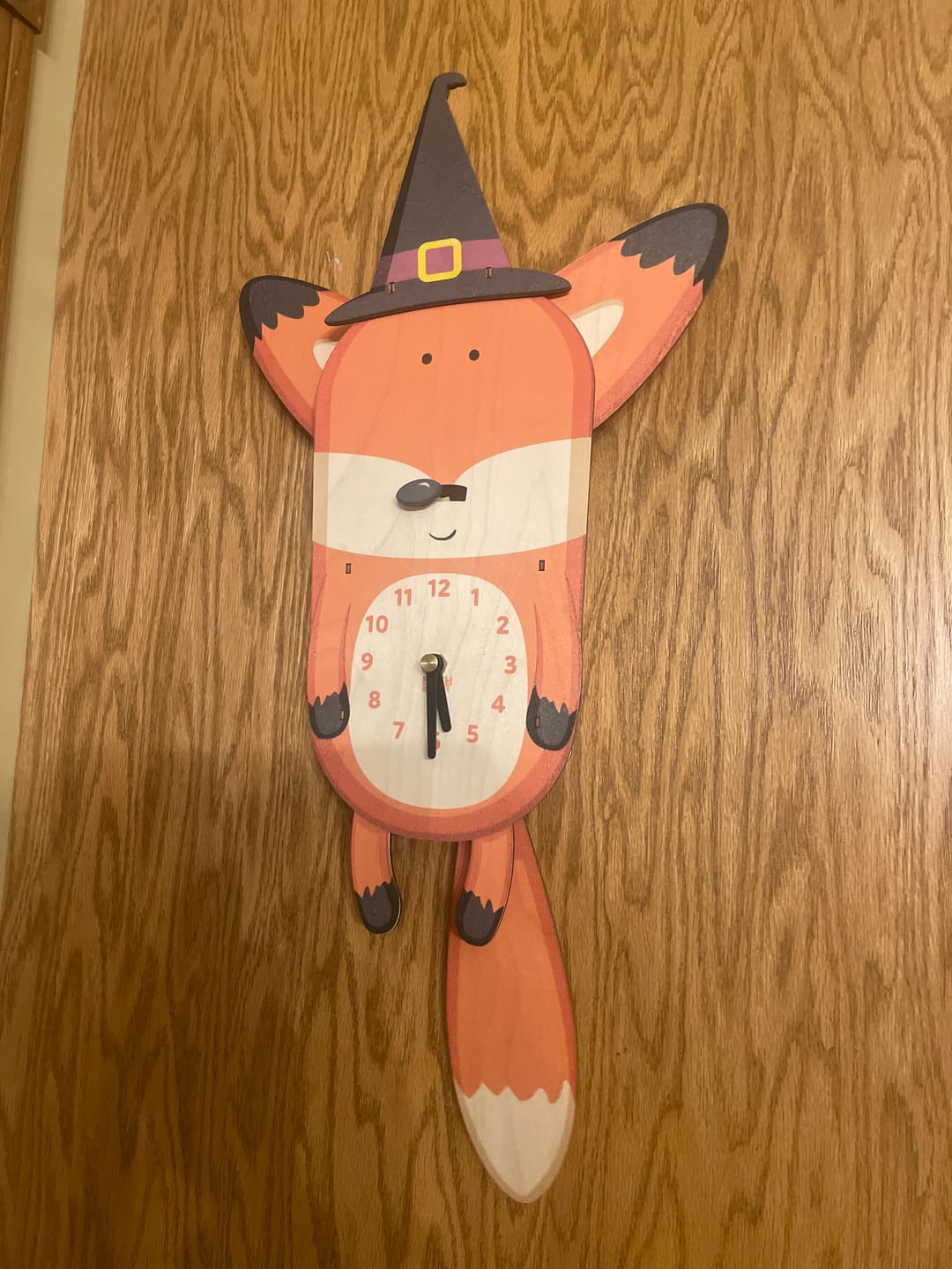 Customer photo review of Hunter the Fox Pendulum Clock