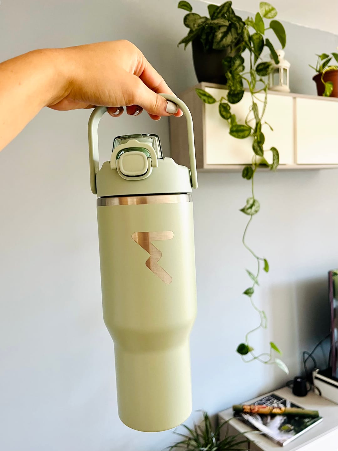 Customer photo review of Botella Aluminio Verde 1L