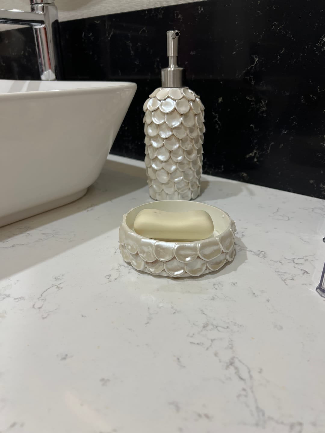 Customer photo review of Lindy 5 Parça Banyo Seti Pearl