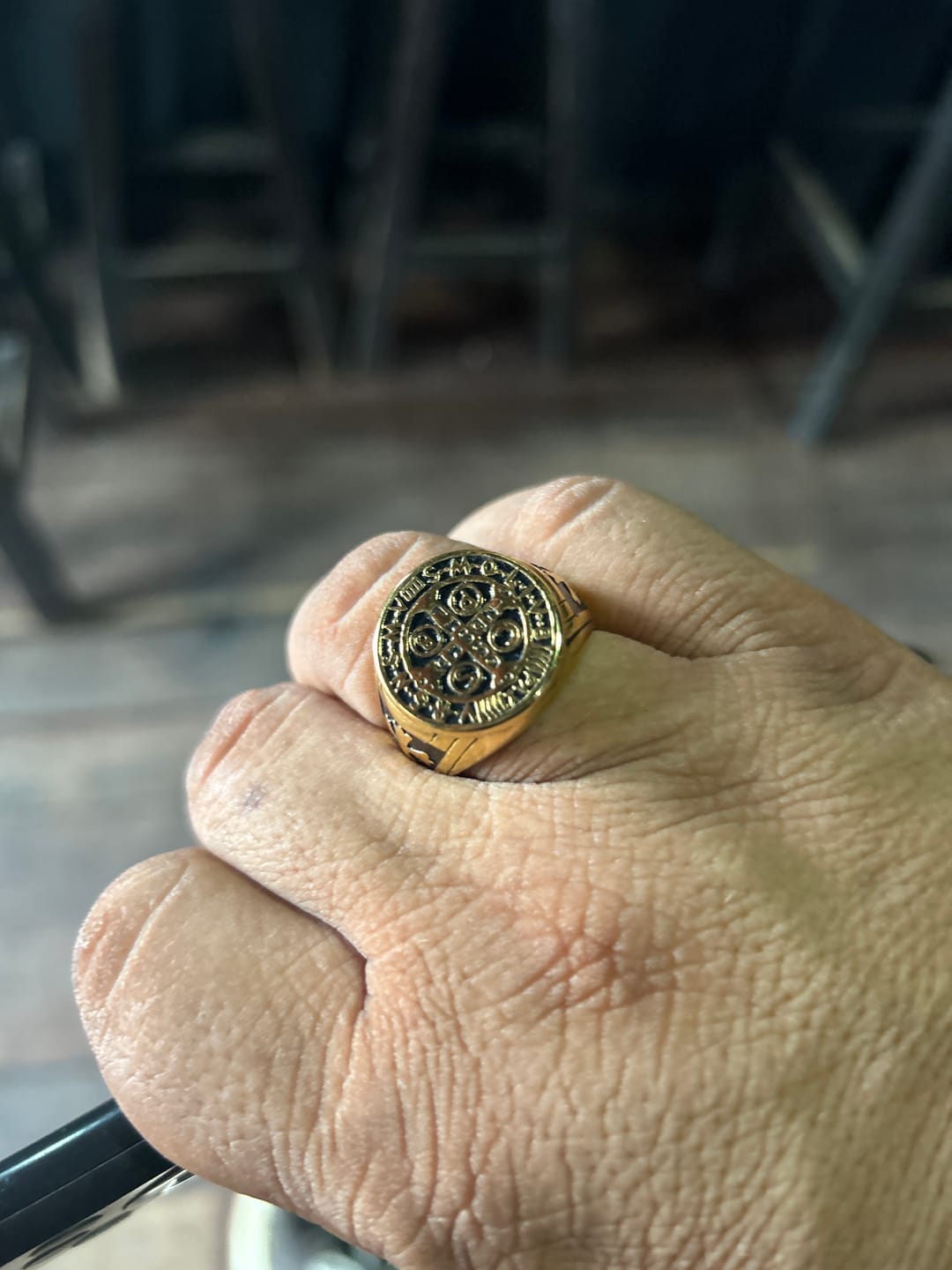 Customer photo review of Free Today: St. Benedict the Protector Ring