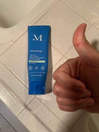 Customer photo review of Mouthology Toothpaste (1 pack)