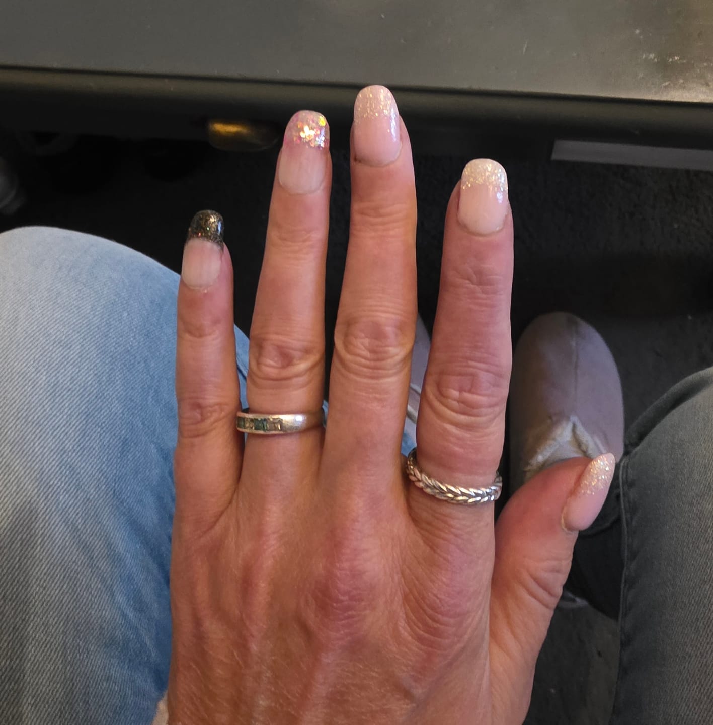 Customer photo review of Crystal Clear Dipping Powder