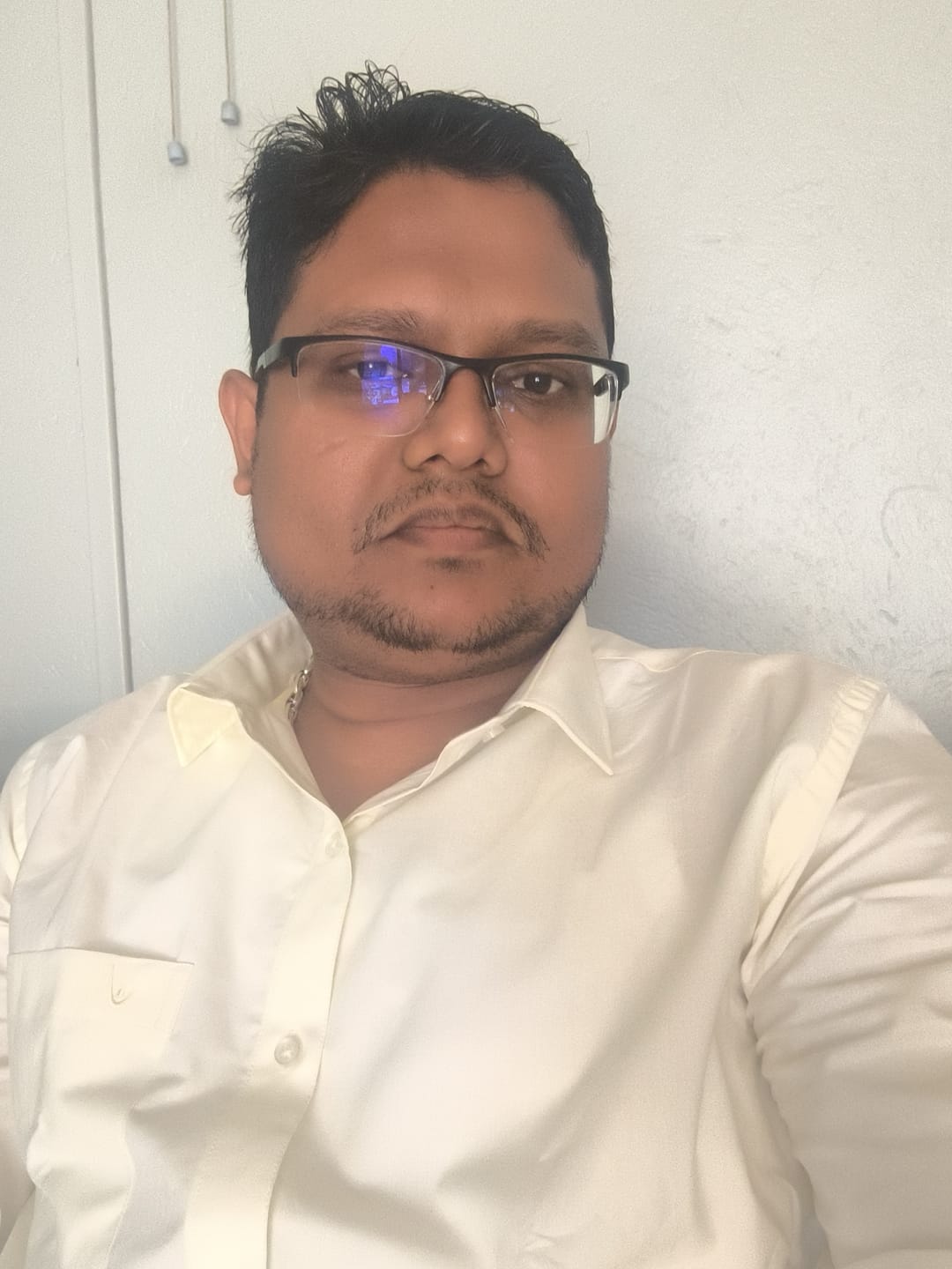 Customer photo review of Vasantham - Cream Shirts For Men | Uathayam