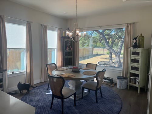 Customer photo review of 5-Light Distressed White Shabby Chic Candle Style Chandelier