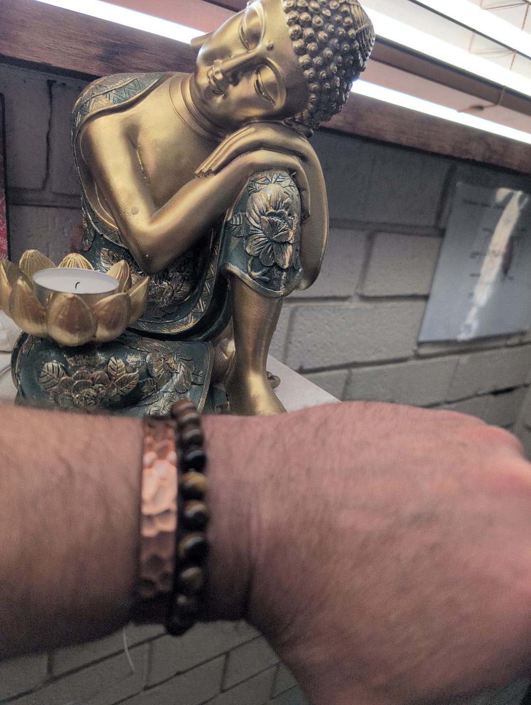 Customer photo review of Rustic Copper Balance Magnetic Adjustable Cuff Bracelet