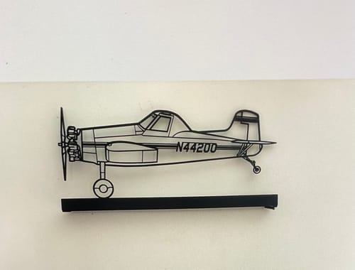 Customer photo review of Your Custom Aircraft Standing Silhouette Metal Art