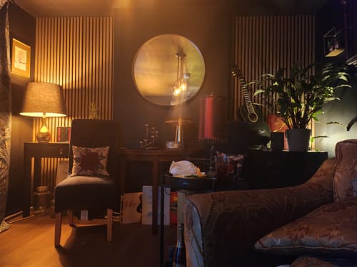 Customer photo review of Premium Acoustic Slatted Wall Panel (Multiple Colours)