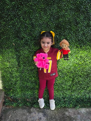 Customer photo review of Dolly® Personalized Crochet Doll with Photo Card